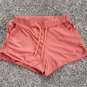 Senita | Coral Athletic Shorts with Pockets